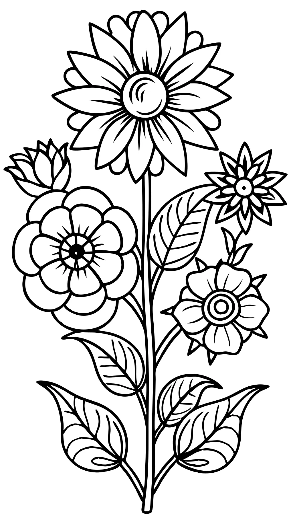 coloriages de fleurs imprimables gratuites